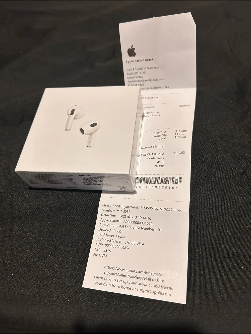 Apple AirPods (3rd Gen) Earbuds with White Charging Case - Apple